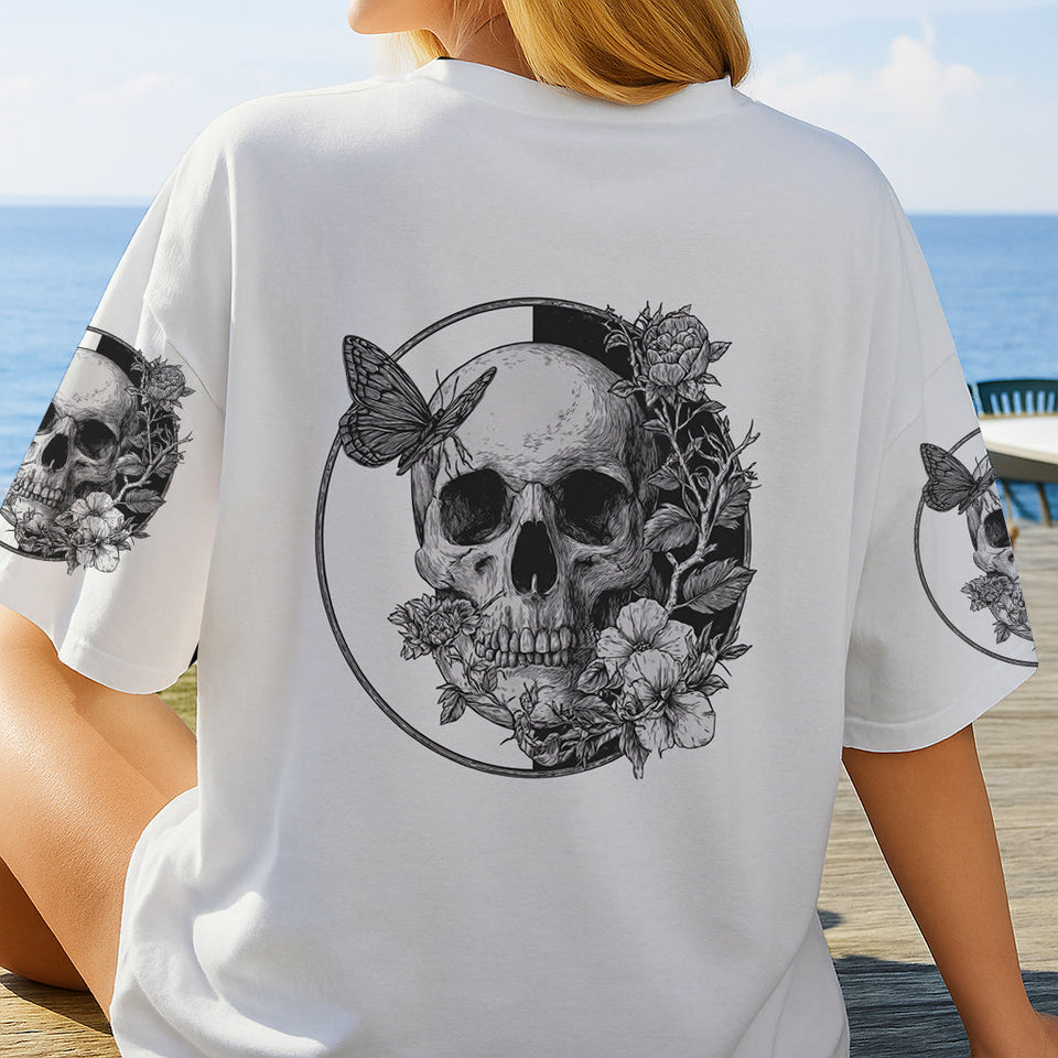 White Skull - Personalized Skull All Over Shirt