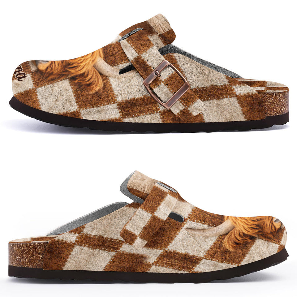 Love Highland Cow, Farm Life - Personalized Highland Cow Clogs With Arch Support