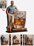 Custom Any Photo Whiskey & Cigar - Personalized Whisky Acrylic Wall Clock