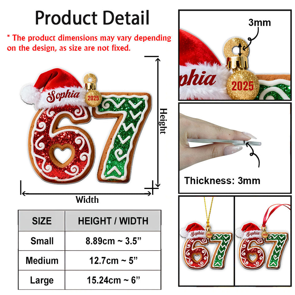 Six Seven - Personalized Christmas Ornament