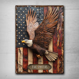 God Bless America - Personalized Independence Day/ 4th of July Rectangle Metal Sign