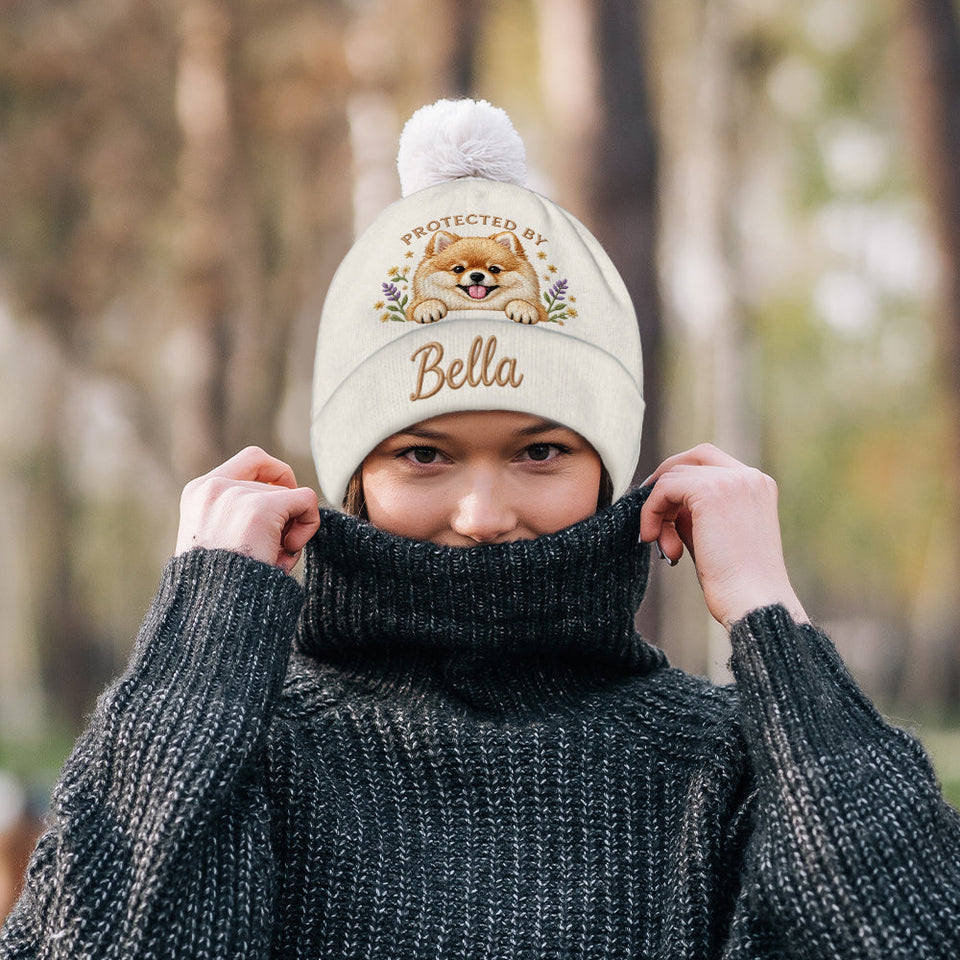 Baby Protected By Pet - Personalized Newborn Beanie Hat