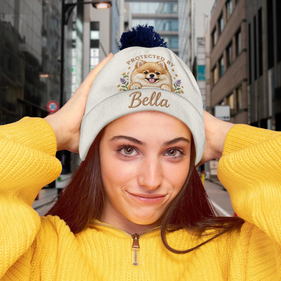 Baby Protected By Pet - Personalized Newborn Beanie Hat