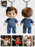 Perfect Father's Day Gift - Personalized Father Plush Keychain