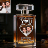Stronger Beside You Intensely - Personalized Couple Refillable Perfume Bottle