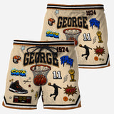 Love Playing Basketball - Personalized Basketball Men Shorts