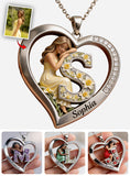 Love Yourself - Personalized Birth Month Flower Shaped Metal Pendant Necklace