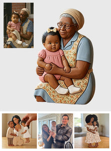 Custom Family Puzzle Piece - Personalized Grandma Shaped Wooden Puzzle