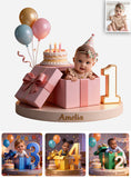 Kid Birthday Custom From Photo, Number - Personalized Birthday Custom Shaped Acrylic Plaque