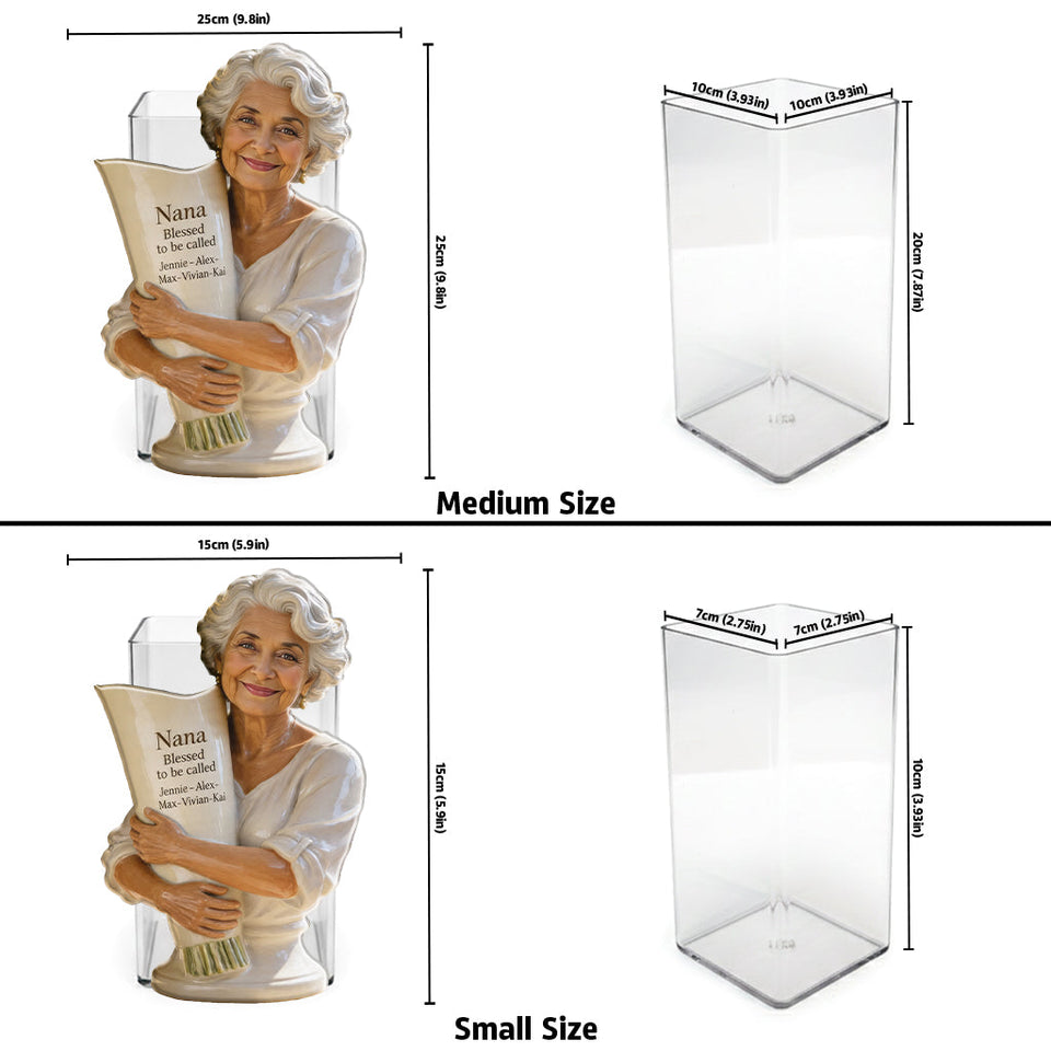 Flower Bouquet Vase - Personalized Grandma Acrylic Flower Vase