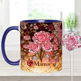 I Love You Mom Nana Grandma - Personalized Mother Set Accent Mug with Acrylic Stirrers