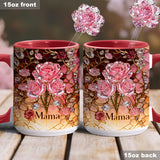 I Love You Mom Nana Grandma - Personalized Mother Set Accent Mug with Acrylic Stirrers