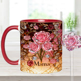 I Love You Mom Nana Grandma - Personalized Mother Set Accent Mug with Acrylic Stirrers