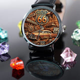 Vintage Route 66 - Personalized Muscle Car Hand Watch