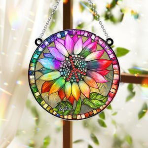 Hippie Soul - Personalized Hippie Window Hanging Suncatcher Ornament
