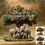 Everything I Am You Helped Me To Be - Personalized Mother Custom Shaped Acrylic Plaque