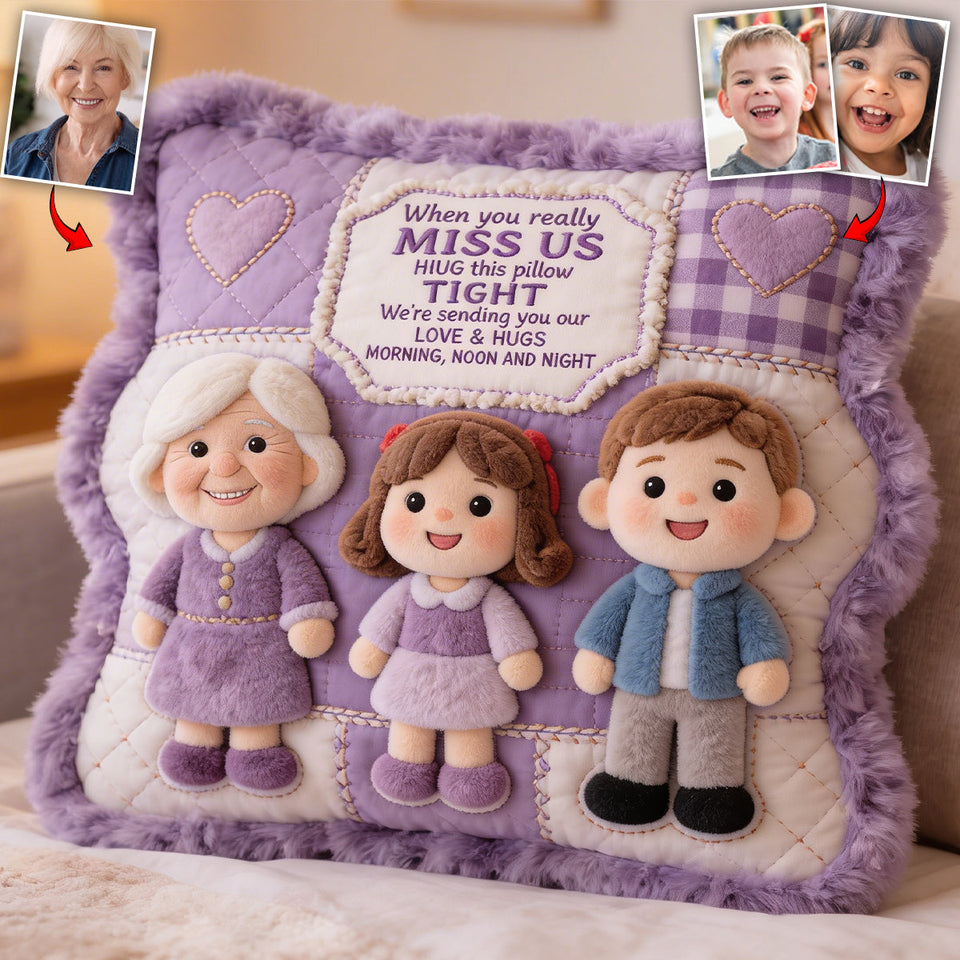 Hug This Pillow - Personalized Long Distance Premium Faux Fur Pillow