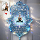 Yoga Lovers, Hamsa Hand - Personalized Yoga Acrylic Sign