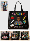 Custom Any Photo Love My Job - Personalized Teacher Tote Bag