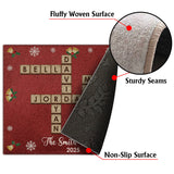 Crossword Puzzle Scrabble - Personalized Family Non-Slip Tufted Rug
