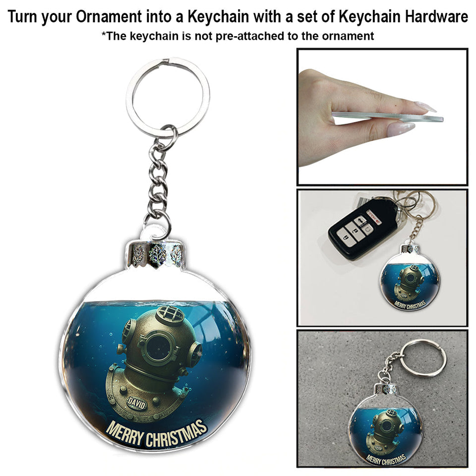Diving Home For Christmas - Personalized Scuba Diving Ornament
