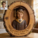 Happy Graduation Gift - Personalized Graduation Custom Shaped Wood Plaque