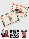 Merry Christmas Buffalo Plaid - Personalized QR Greeting Card