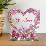 Grandma's Mom's Sweethearts - Personalized Grandma Custom Shaped Acrylic Plaque