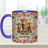 This Mom Loves Her Herd Highland Cow Mother Grandma - Personalized Mother Accent Mug