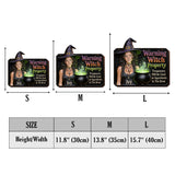 Warning Witch Property - Personalized Witch Wood Sign With Stake