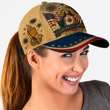One Nation Under God, 4th Of July - Personalized Christian Classic Cap With Pin