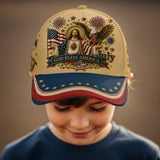 One Nation Under God, 4th Of July - Personalized Christian Classic Cap With Pin