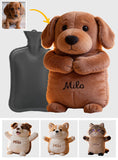 Love Dog - Personalized Dog Hot Water Bottle With Cover