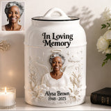 Custom Made Ceramic Urn From Any Photo - Personalized Memorial Urn