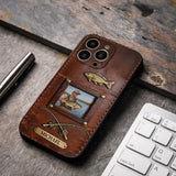 Best Catch - Personalized Fishing Leather Phone Case