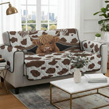 Cute Highland Cow - Personalized Highland Cow Quilted Sofa/Couch Cover