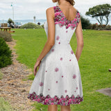 Be a Flamingo In a Flock of Pigeons - Personalized Flamingo Sleeveless Dress