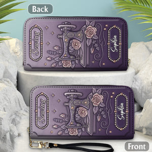 Love Sewing - Personalized Sewing Leather Long Wallet