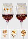 Sisters Are Different Flowers - Personalized Sibling Wine Glass With Long Stem