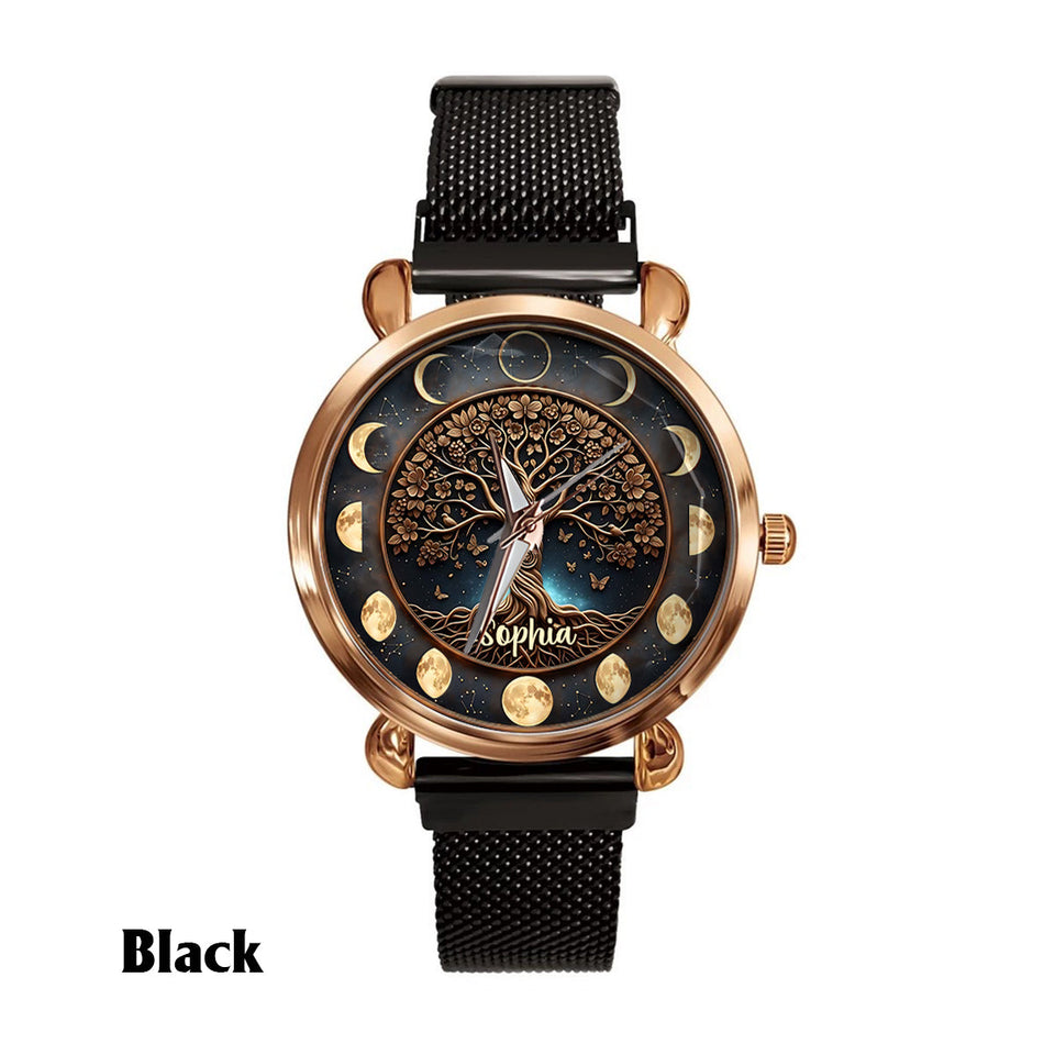 Moon Phase - Personalized Witch Women Hand Watch