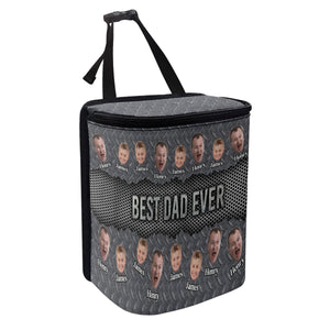 Best Dad Ever - Personalized Father Portable Car Trash Can/ Organizer