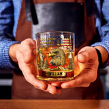 250th Anniversary - Personalized Bald Eagle Whiskey Glass