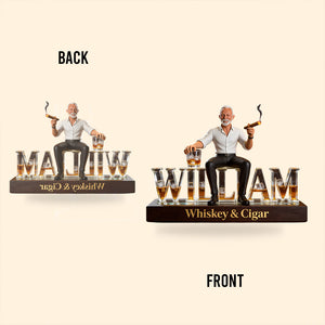 Custom Any Photo Whiskey & Cigar - Personalized Whisky Custom Shaped Acrylic Plaque