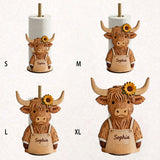 Just A Girl Who Loves Highland Cow - Personalized Highland Cow Paper Towel Stand