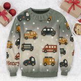 Love Cars - Personalized Kid Ugly Sweater