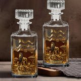 The Black Lion Dad - Personalized African American Whiskey Decanter Set