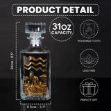 The Black Lion Dad - Personalized African American Whiskey Decanter Set
