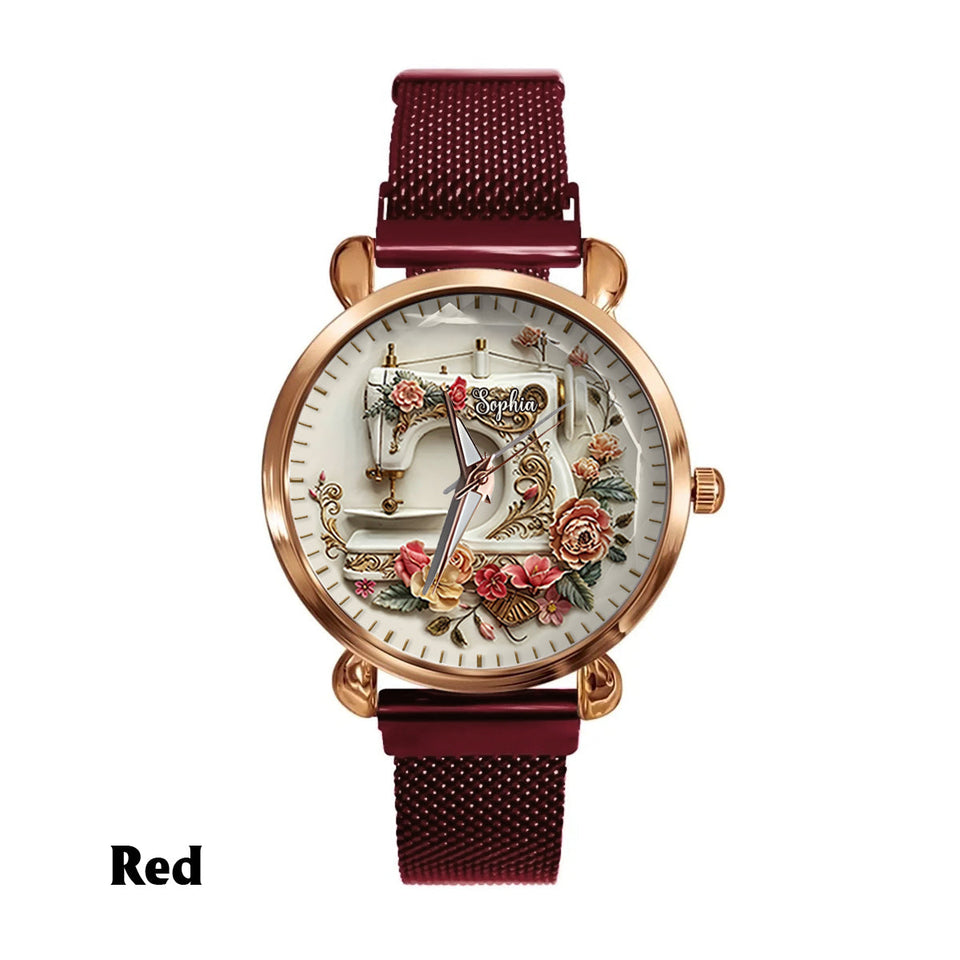Beautiful Sewing Machine - Personalized Sewing Women Hand Watch