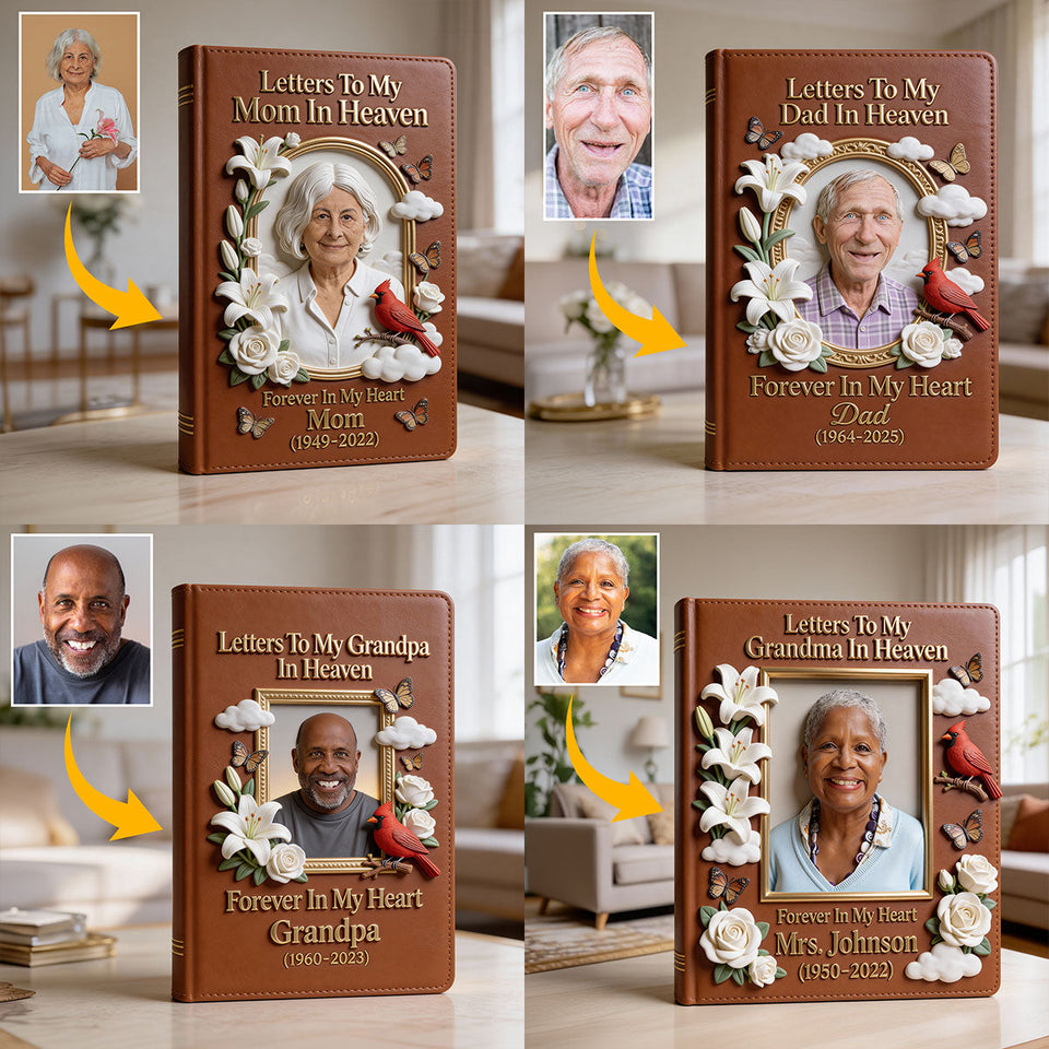 Memorial Gift For Lost Of Loved Ones - Personalized Memorial Leather Journal