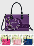 Best Mom Nana Grandma Mama Ever - Personalized Mother Leather Handbag